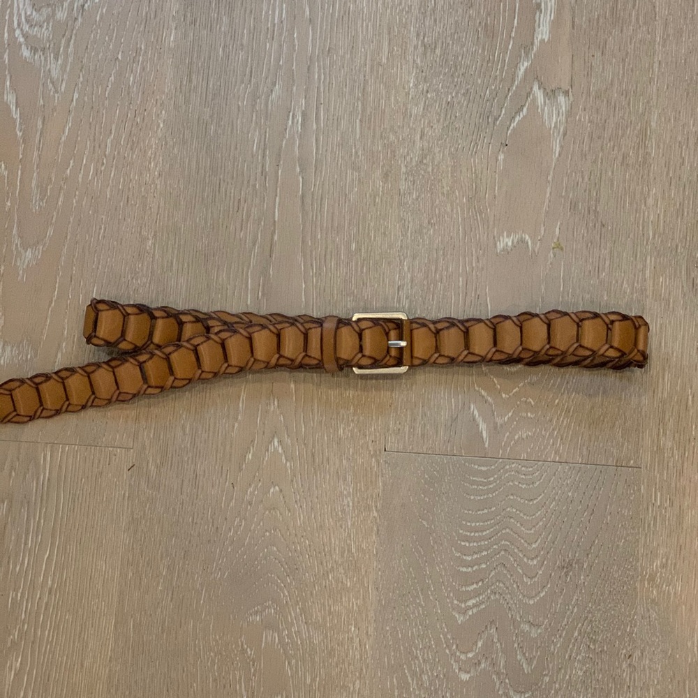 Michael Kors Braided Leather Belt, Large